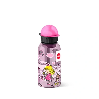 Abbildung von Emsa Kinder Trinkflasche 518122 400 ml Kids Princess Sicherheitsverschluss 100 % dicht BPA frei hygienisch Tritan, 1 Stück (1er Pack), Prinzessin