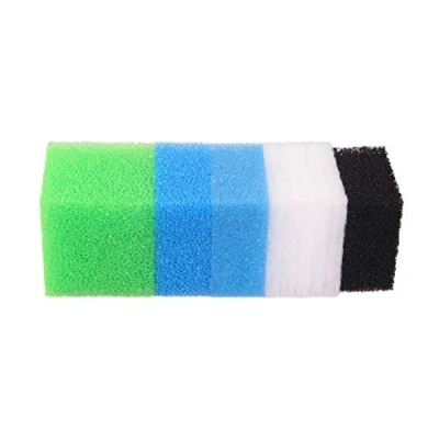 Abbildung von INGVIEE Set Kompatibel Filterschwamm für Juwel Compact/Bioflow 3.0 / M (1x Blau Fein, 1x Grob, 2X Grün Nitrat, Aktivkohleschwamm, 5X Filterwatte)
