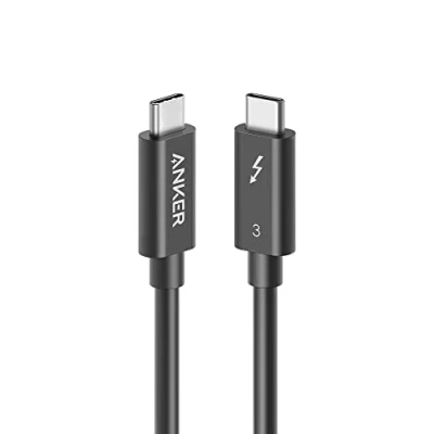 Abbildung von Anker Thunderbolt 3 Kabel 50cm,USB C auf USB C,unterstützt 100W superschnelles Laden und rapide Datenübertragung,für iPhone 16/15 Serie, MacBook Pro/Air, iPad Pixel, Huawei, Matebook usw.