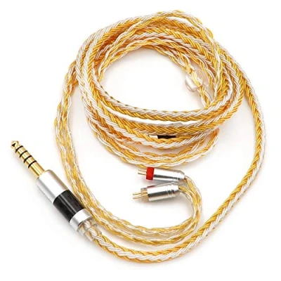 Abbildung von LINSOUL Tripowin Zonie 16 adriges versilbertes Kabel SPC Ohrhörerkabel BL03 TRN V90 V80 AS10 ZS10 ZS6 ES4 ZST ZSR(2pin 0.78mm, 4.4mm, Gold)