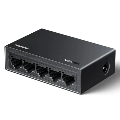 Abbildung von UGREEN LAN Switch 5 Port Netzwerk Gigabit automatische Geschwindigkeit von 10/100/1000Mbps, Duplexanpassung, Plug und Play, Ethernet für TV/Laptop/Switch/Router/Monitor
