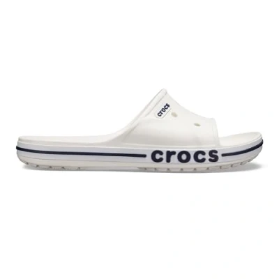 Abbildung von Crocs Unisex Erwachsene Bayaband Slide Badeschlappen, White/Navy, 45/46 EU