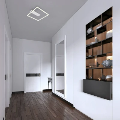 Abbildung von BRILONER LED Deckenlampe Frame, Deckenleuchte mit warmweißer Lichtfarbe, 12W Lampe, Wohnzimmerlampe, Schlafzimmerlampe, 320x300x50 mm (LxBxH)