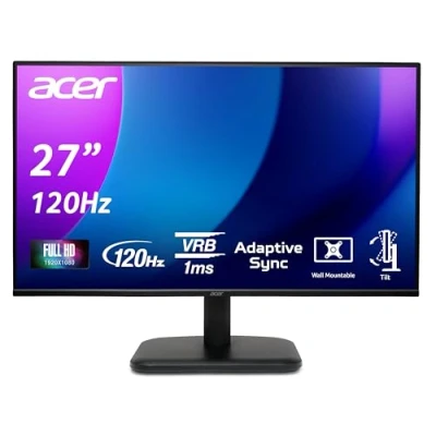 Abbildung von Acer EK271 G Monitor 27 Zoll (69 cm Bildschirm) Full HD, IPS, 120Hz HDMI, 75Hz VGA, 4ms (GTG), HDMI 1.4, AdaptiveSync