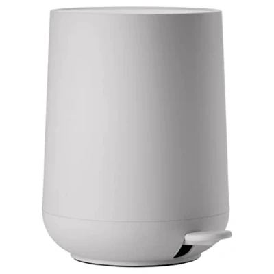 Abbildung von Zone Denmark Nova Mülleimer fürs Bad, Kosmetikeimer, Abfalleimer Badezimmer, Durchm. 20,5 cm, Höhe 23,5 Fassungsvermögen 3 Liter, Soft Grey