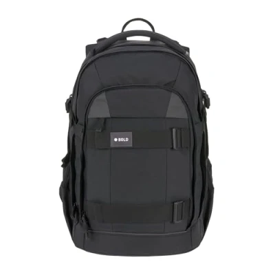 Abbildung von Bold Lässig Schulrucksack mit Reflektoren und höhenverstellbarem Rückenteil/School Backpack black