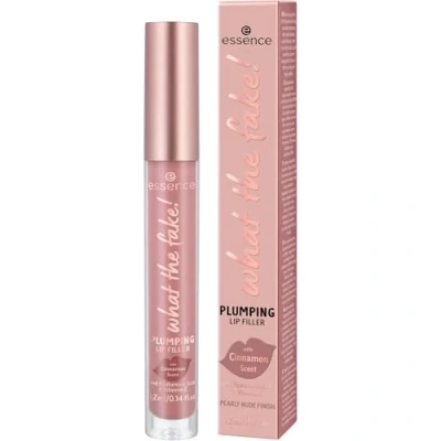 Abbildung von essence what the fake! PLUMPING LIP FILLER, Lipgloss, Nr. 02, Nude, feuchtigkeitsspendend, mit Vitaminen, kühlend, glänzend, vegan, ohne Parfüm, Alkohol, Parabene, 1er Pack (4.2ml)