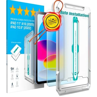 Abbildung von XeloTech Schutzglas für iPad 10.9 10th Generation 2022 9H+ Härte, Unsichtbar, Premium Displayschutz