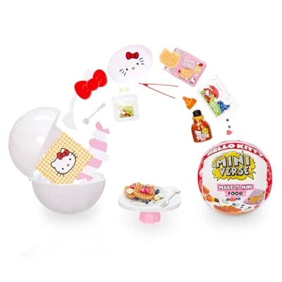 Abbildung von MGA&#039;s Miniverse Make It Mini Food Sanrio Hello Kitty Sammlerstücke, Geheimnisvolle Blindverpackung, Basteln mit Harz, Lebensmittel Nachbildungen, Neuheit, für Sammler &amp; Kinder ab 8, Nicht ESSBAR