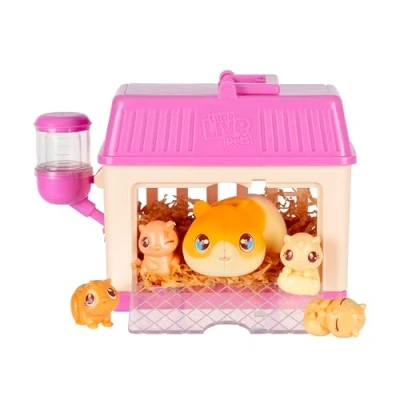Abbildung von MR BEAST LAB Little Live Pets Mama Surprise Minis Hamster, Kümmere Dich um Deine Hamster oder Häschen in ihrem Stall und heiße 2, 3 4 Mini Babys willkommen
