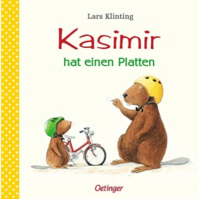 Abbildung von Kasimir hat einen Platten: Bilderbuch Klassiker, der Kindern ab 4 Jahren erklärt, wie man Reifen flickt