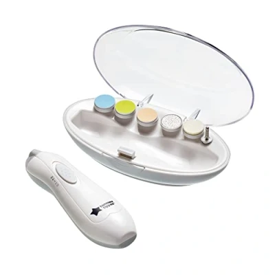 Abbildung von Tommee Tippee Elektrischer Baby Nagelknipser und Kleinkind Nagelknipser, Maniküre Set, mit LED Licht 6 Feilenköpfen für Neugeborene, Kleinkinder oder Erwachsene