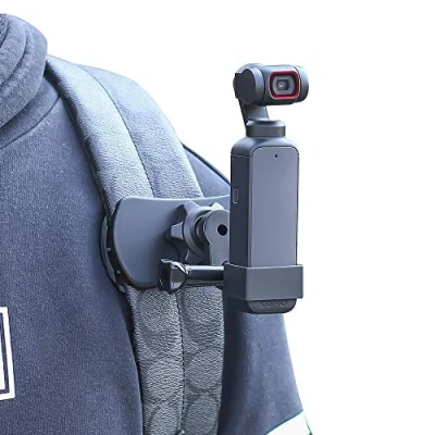 Abbildung von SUREWO 360 drehbare Rucksack Halterung, Schnellclip Halterung mit erweiterbarem Rahmen, kompatibel DJI Osmo Pocket, Pocet 2(for Pocket)