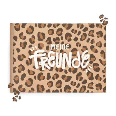Abbildung von mintkind Freundebuch Grundschule Leo Kreatives Erinnerungsbuch mit Ausmalbildern, Fragen &amp; Platz für Fotos, Geschenk zur Einschulung Kinder