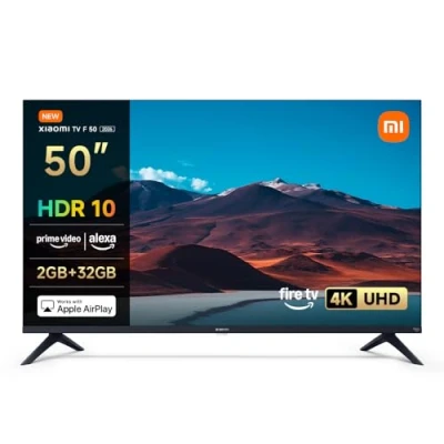 Abbildung von Xiaomi F, 50 Zoll (127 cm), 4K UHD, Smart TV, Fire Triple Tuner DVB C/S/S2/T/T2,HDR10, MEMC,Game Boost mode 120Hz, Sprachsteuerung mit Alexa, 2GB+32GB, Kompatibel Apple AirPlay