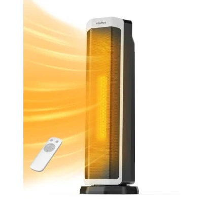 Abbildung von PELONIS 2 in 1 Elektrische Raumheizung 2000W mit Fernbedienung, energieeffiziente, tragbare Keramikheizung, 75 Oszillation, einstellbarer Thermostat, Kipp und Überhitzungsschutz
