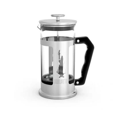 Abbildung von Bialetti Kaffeepresse Preziosa, French Press Filter für Kaffee oder Tee, Gehäuse aus Edelstahl und Behälter Borosilikatglas, spülmaschinenfest, 350 ml, 3 Tassen