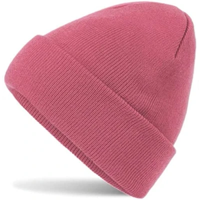 Abbildung von HatStar Wintermütze Damen Beanie Mütze Herren Feinstrick für Frauen Männer Unisex Cuffed Hats Weich &amp; Warm (Coral)