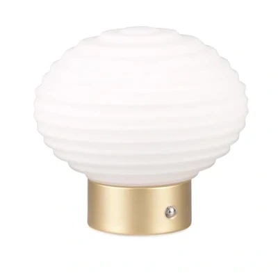 Abbildung von LED Akku Tischlampe Earl, messing/opal, Höhe 14,5 cm, Glas