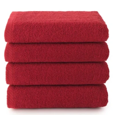 Abbildung von Top Towel Plus Badetücher 4 Gesichts oder Bidethandtücher 30x50 cm 100 % Baumwolle Granat