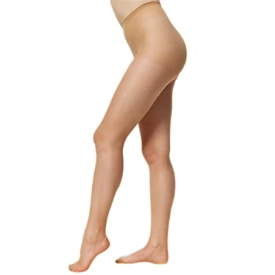 Abbildung von Nur Die Damen 3er Pack Seidenfein 15 Den Fein strumpfhose Seidig Glänzende Optik Komfortbund Reißfest Transparent Strumpfhosen, Teint, 40 44 / M