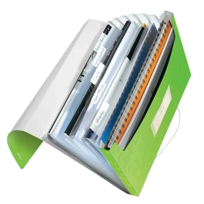 Abbildung von Leitz Projektmappe für bis zu 250 Blatt, A4, Gummizugverschluss, Kunststoff, Grün, WOW, 45890054