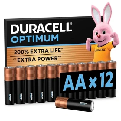 Abbildung von Duracell Optimum Batterien AA, 12 Stück, bis zu 200% zusätzliche Lebensdauer oder extra Power