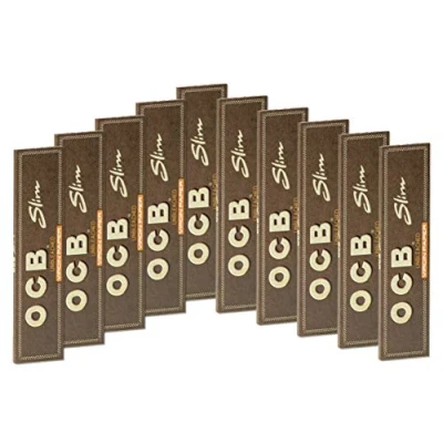 Abbildung von OCB 10x Unbleached Virgin Slim King Size Papers ungebleichte Blättchen