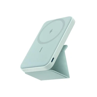 Abbildung von Anker 622 Magnetische Kabellose Powerbank (MagGo), 5000mAh Klappbare mit USB C für iPhone 14/13/12, Jadegrün