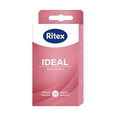 Abbildung von Ritex IDEAL Kondome, extra feucht, Gleitmittel, 20 Stück, Made in Germany