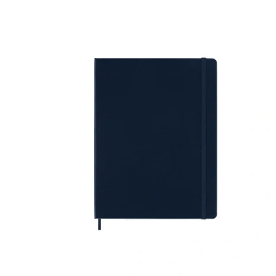 Abbildung von Moleskine Klassisches Blanko Notizbuch Hardcover mit Elastischem Verschlussband Farbe Saphirblau Größe A4 19 x 25 cm 208 Seiten