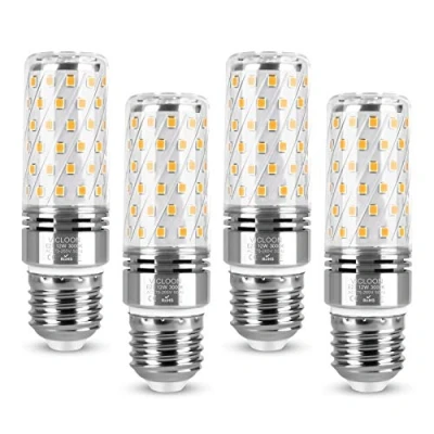 Abbildung von Vicloon Led Mais Glühbirnen, 12W E27 Birnen mit 84 LEDs, 1400LM Entspricht 100W Warmweiß 3000K, Groß Abstrahlwinkel 360, Kein Flackern, Leuchtmittel, 4er Pack