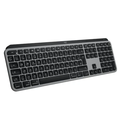 Abbildung von Logitech MX Keys S for Mac, kabellose Tastatur, flüssiges, präzises Tippen, Tasten programmierbar, beleuchtet, Bluetooth, USB C aufladbar für MacBook Pro/MacBook Air/iMac/iPad, QWERTZ DE Grau