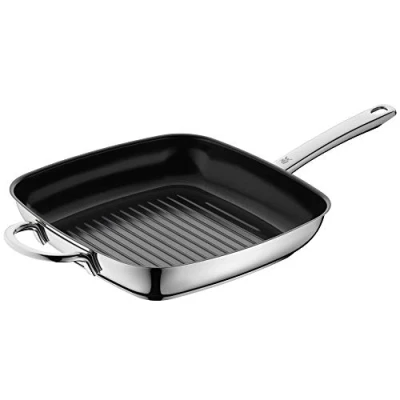 Abbildung von WMF Durado Grillpfanne Induktion gerillt 28x28 cm, Cromargan Edelstahl beschichtet, Keramikbeschichtung, backofenfest