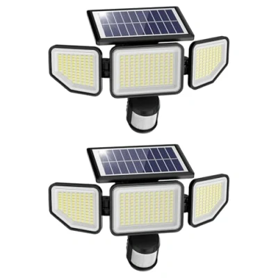 Abbildung von Onforu Solarlampen für Außen mit Bewegungsmelder, 3000lm led solar strahler außen,IP65 Wasserdichte aussenleuchte bewegungsmelder Terrasse, Veranda, Garage, Hof, Straßen 2 er