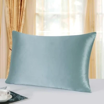 Abbildung von townssilk Beidseitig 100% 19mm Pure Maulbeerseide Kissenbezug für Haar und Haut Gesundheit,1Stück 40x70cm Größe Aquagreen