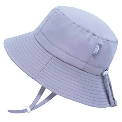 Abbildung von Jan &amp; Jul Verstellbarer Baby Sonnenhut, Ideal zum Schwimmen (M: 6 24 Monate, Graue Wolke)
