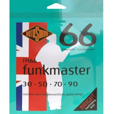 Abbildung von Rotosound Edelstahlsaiten Funkmaster für E Bass, Runddraht, Stärke 30 50 70 90