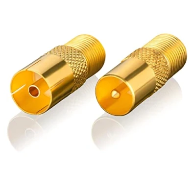 Abbildung von SEBSON SAT Antenne Adapter Set 1x F Buchse auf Koax Stecker (IEC), (IEC) Kabel