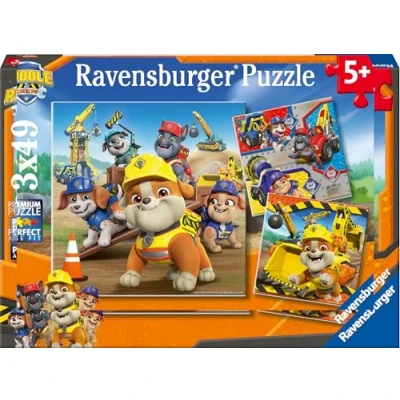 Abbildung von Ravensburger Kinderpuzzle 12004168 Rubble &amp; Crew Puzzle für Kinder ab 5 Jahren, mit 3x49 Teilen, Fans von und Paw Patrol