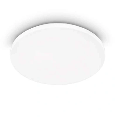 Abbildung von EGLO Deckenlampe mit Bewegungsmelder innen Frania M Ø 33 cm, LED Deckenleuchte Tageslichtsensor aus Stahl und Kunststoff in Weiß, Wandlampe warmweiß