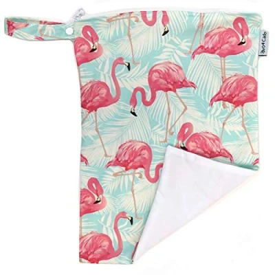 Abbildung von Avo&amp;Cado Nasstasche UNO (M) Gemustert (Flamingos/weiß)