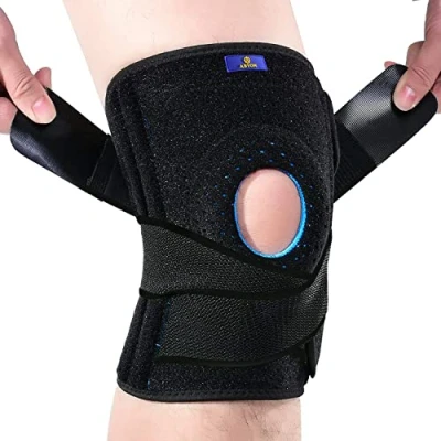 Abbildung von ABYON Kniebandage Verstellbare Knieorthesen mit Seitlichen Stabilisatoren und Patella Gelpolstern für Männer Damen Knieschmerz, Meniskusriss, Arthritis, Gelenkschmerz (4XL/5XL)