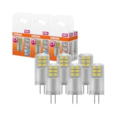 Abbildung von Osram SPECIAL Pin CL 20 LED Lampe mit Retrofit Stecksockel G4, dimmbar, Form, 2W, 200lm, 4000K, kaltweißes Licht, gute Rundumlichtausstrahlung, lange Lebensdauer, 6 Pack