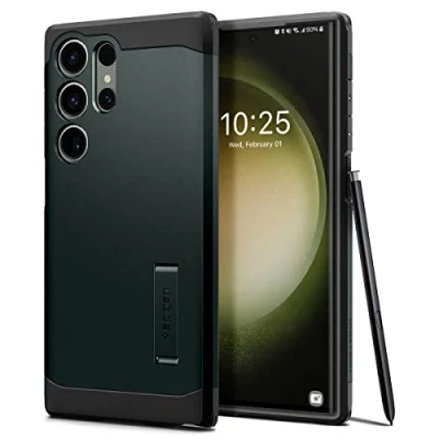 Abbildung von Spigen Tough Armor Hülle Kompatibel mit Samsung Galaxy S23 Ultra 5G Abyss Green
