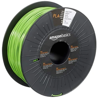 Abbildung von Amazon Basics 3D Drucker Filament aus PLA Kunststoff, 1.75 mm, Knallgrün, 1 kg Spule