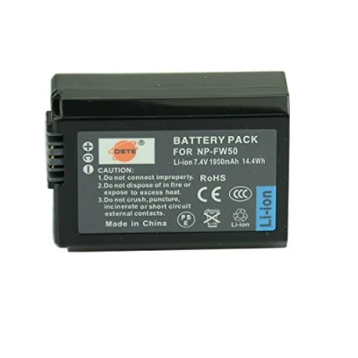 Abbildung von DSTE ? NP FW50 Rechargeable Li ion Batterie für Sony Alpha NEX 3, 3N, 5, 5R, 5N, 6, 7, C3, F3, SLT A33, A35, A37, A555 V