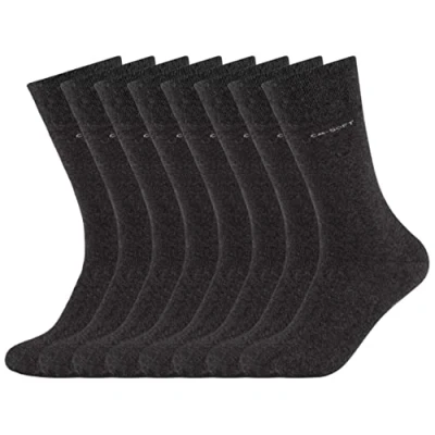 Abbildung von Camano 8 Paar Socken Unisex 3642 CA SOFT Cotton ohne Gummidruck Damen und Herren Strümpfe, Farbe Anthrazit, Größe 39 42