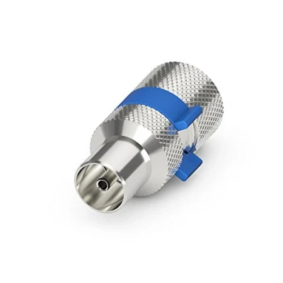 Abbildung von Sonero, IEC Stecker für Sat Kabel, Antennen Koaxial Kabel mit ⌀ 6,5 7,5 mm, einfache Selbst Konfektionierung, chrom, 8er Set