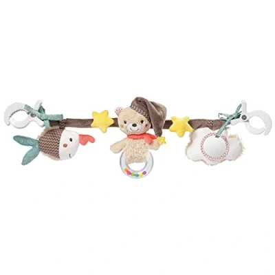 Abbildung von Fehn Kinderwagenkette Spielzeug Bruno Baby Mobile Kette mit niedlichen Figuren zum Aufhängen an Kinderwagen, Babyschale oder Kinderbett Kinderwagen Zubehör für Babys und Kinder ab 0+ Monaten